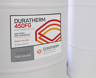 Tambores del fluido térmico de uso alimentario Duratherm 450FG.